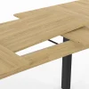 Table à manger extensible rectangulaire bois et noir