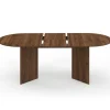 Table à manger extensible ovale 6-10 personnes en noyer