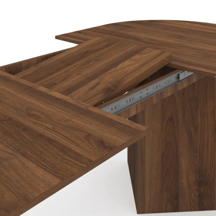Table à manger extensible ovale 6-10 personnes en noyer