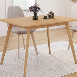 Table à manger extensible 4-8 places 110-150 cm effet bois