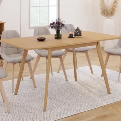 Table à manger extensible 4-8 places 110-150 cm effet bois