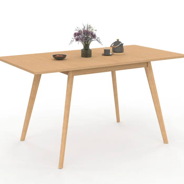 Table à manger extensible 4-8 places 110-150 cm effet bois