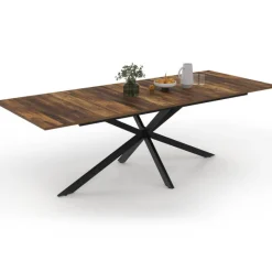 Table à manger extensible rectangle pied araignée noir