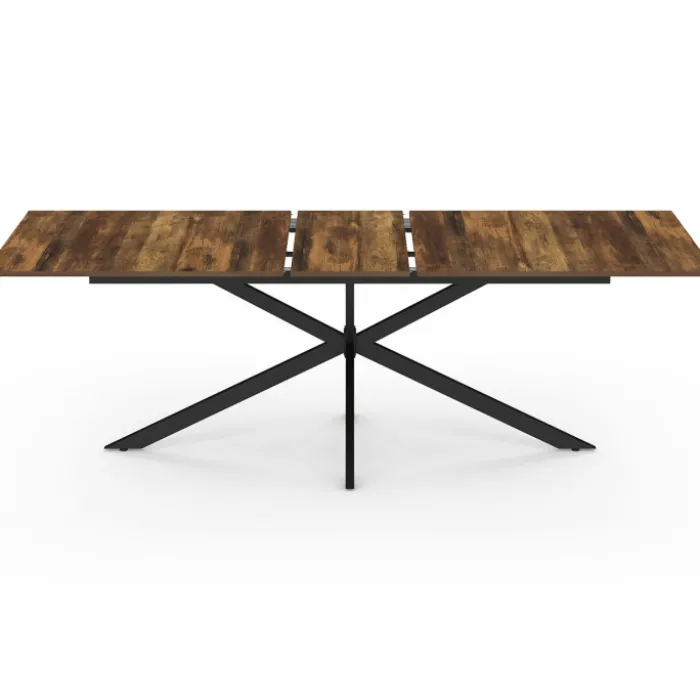 Table à manger extensible rectangle pied araignée noir