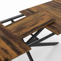 Table à manger extensible rectangle pied araignée noir