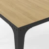 Table à manger industrielle bois et noir 8 personnes