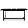 Table à manger noire extensible style industriel