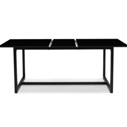 Table à manger noire extensible style industriel