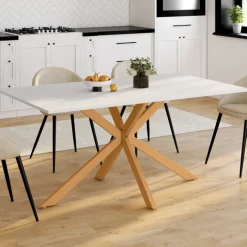 Table à manger rectangulaire 8 personnes pied araignée