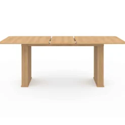 Table à manger rectangulaire extensible coloris bois 6-10 personnes