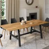 Table à manger rectangulaire extensible 160-240 cm 6 à 12 personnes bois et noir