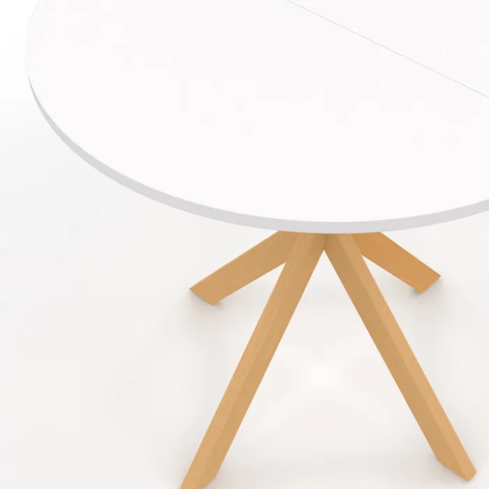 Table à manger ronde 4 personnes pied araignée