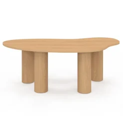 Table basse 100 cm bois effet hêtre style organic