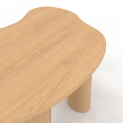Table basse 100 cm bois effet hêtre style organic