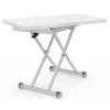 Table basse convertible en table à manger blanche