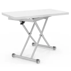 Table basse convertible en table à manger blanche