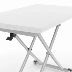 Table basse convertible en table à manger blanche