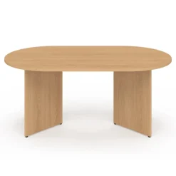 Table basse ovale 110 cm bois effet hêtre
