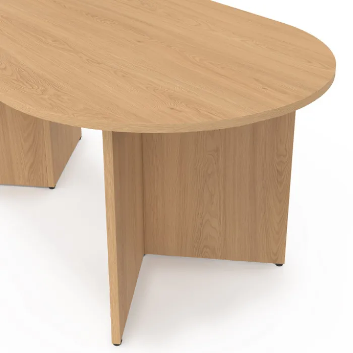 Table basse ovale 110 cm bois effet hêtre