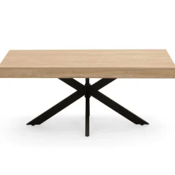 Table basse pied araignée bois et noir