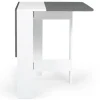 Table console blanche et grise en bois