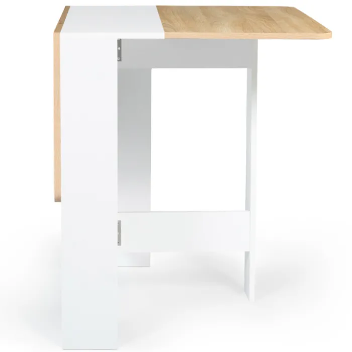 Table console bois blanc et imitation hêtre
