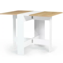 Table console bois blanc et imitation hêtre