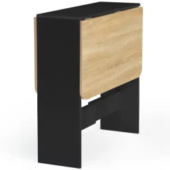 Table console bois noir et imitation hêtre