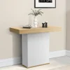Table console extensible bois et blanc