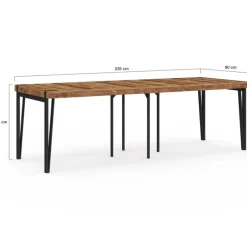 Table console extensible 10 personnesdesign industriel 235 cm