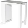 Table de bar haute 2 à 4 personnes blanche et grise effet béton