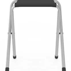 Table de camping pliante réglable en hauteur 120 cm et 4 tabourets noirs