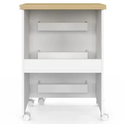 Table de couture pliante à roulettes avec plateau 118 cm et 4 étagères