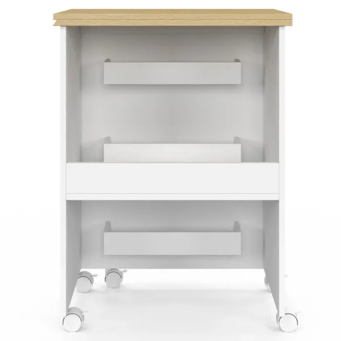 Table de couture pliante à roulettes avec plateau 118 cm et 4 étagères