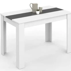 Table de cuisine 4 personnes blanche et grise