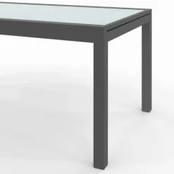 Table de jardin extensible 12 places grise avec chaises