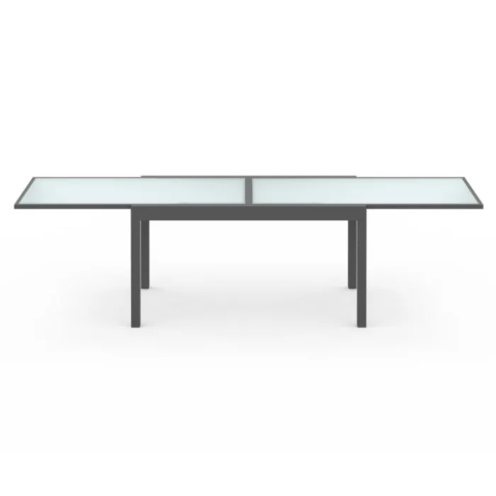 Table de jardin extensible 12 places grise avec chaises
