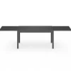 Table de jardin extensible rectangulaire 135-270 CM 8-12 personnes gris anthracite