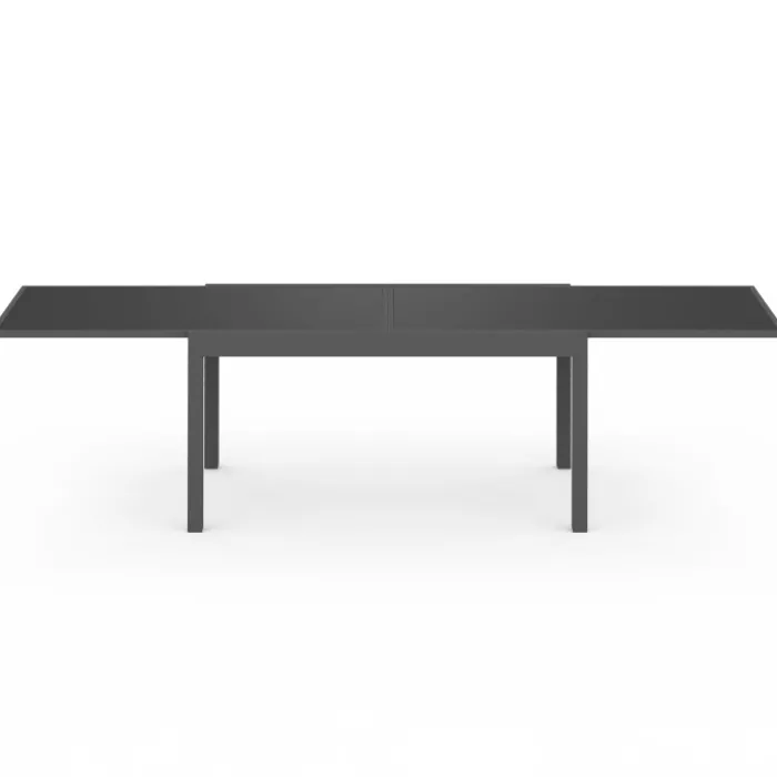Table de jardin extensible rectangulaire 135-270 CM 8-12 personnes gris anthracite