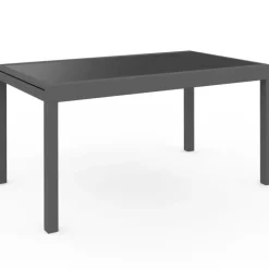 Table de jardin extensible rectangulaire 135-270 CM 8-12 personnes gris anthracite