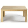 Table de salle à manger en bois imitation hêtre 6 personnes