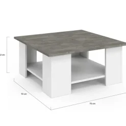 Table de salon imitation béton