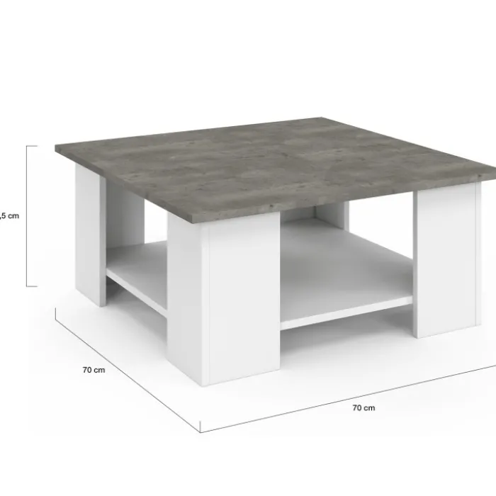 Table de salon imitation béton