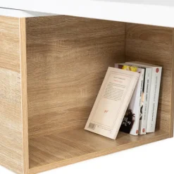 Table de salon rotative avec coffre de rangement