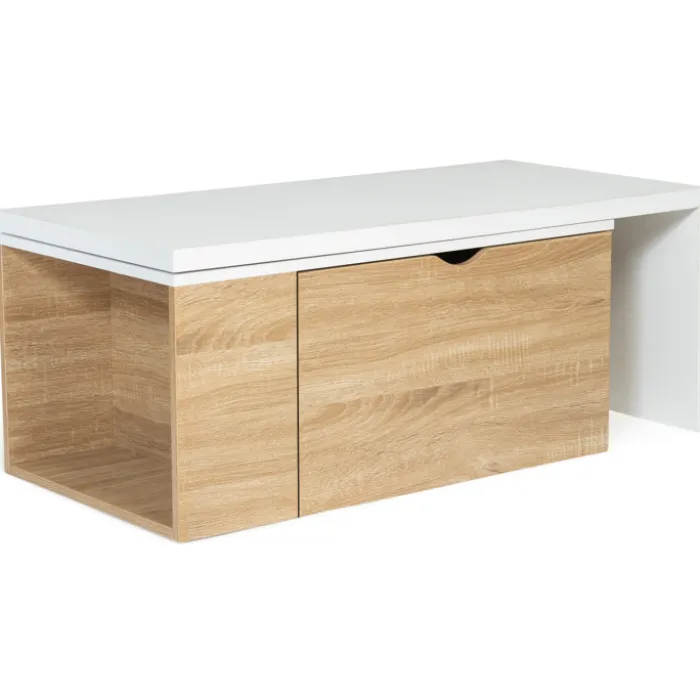 Table de salon rotative avec coffre de rangement