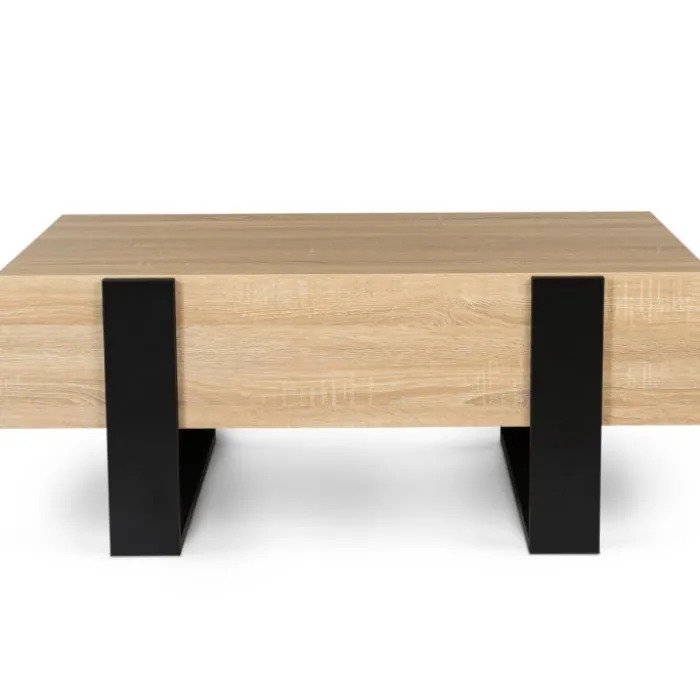 Table de salon style industriel avec tiroirs