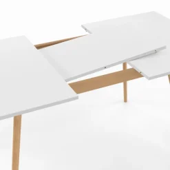 Table extensible scandinave blanche