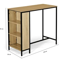 Table haute avec tabourets pour 2 style industriel