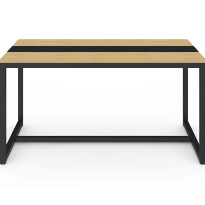 Table industrielle bois et métal 8 personnes 150 cm