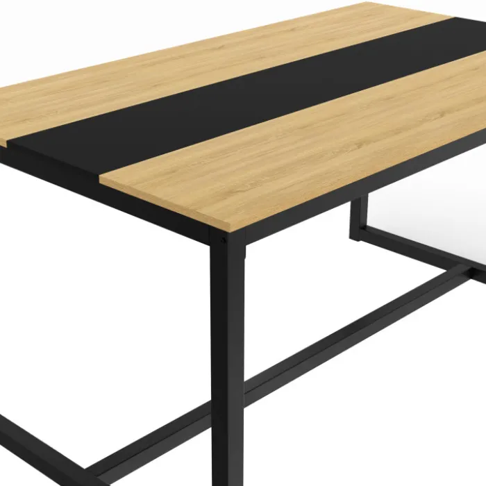 Table industrielle bois et métal 8 personnes 150 cm